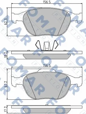 Brake Pad Set, disc brake (FO 907781)