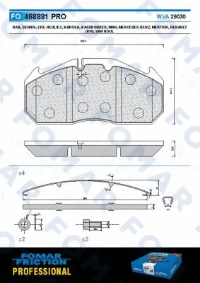 Brake Pad Set, disc brake (FO 468881)