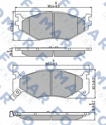 Brake Pad Set, disc brake (FO 660781)