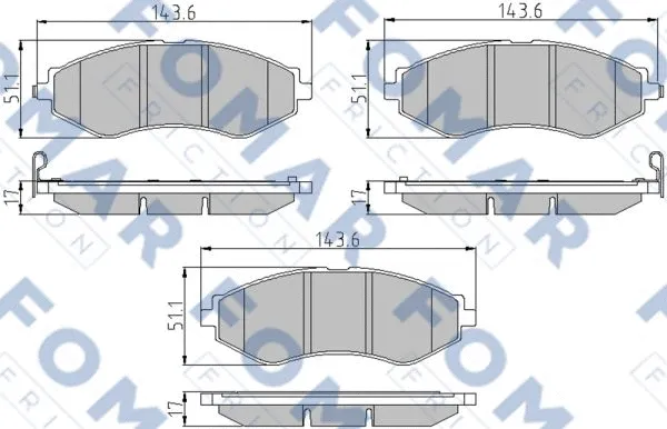 Brake Pad Set, disc brake (FO 846281)