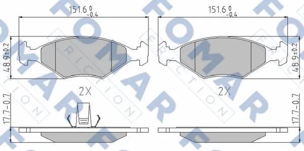 Brake Pad Set, disc brake (FO 913881)