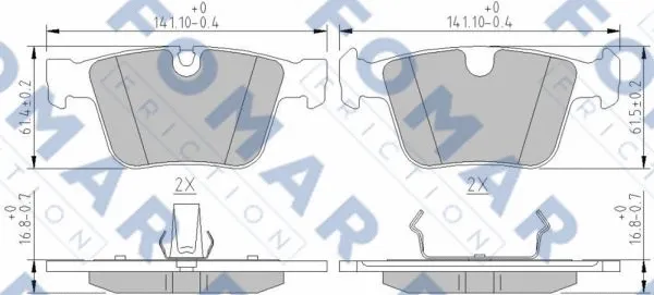 Brake Pad Set, disc brake (FO 884983)