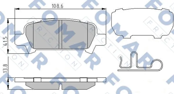 Brake Pad Set, disc brake (FO 994181)