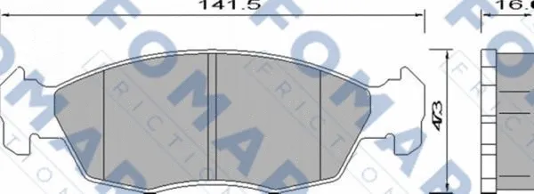 Brake Pad Set, disc brake (FO 642181)