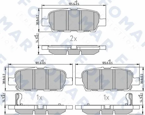 Brake Pad Set, disc brake (FO 809681)