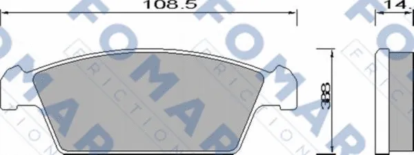 Brake Pad Set, disc brake (FO 644281)