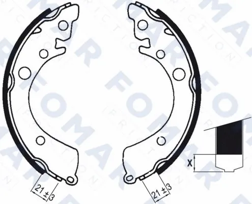 Brake Shoe Set (FO 0412)
