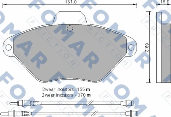 Brake Pad Set, disc brake (FO 592581)