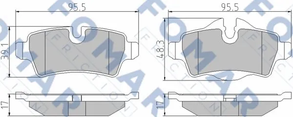 Brake Pad Set, disc brake (FO 845081)