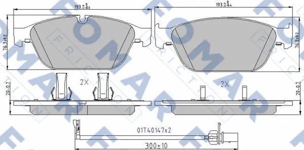 Brake Pad Set, disc brake (FO 998981)
