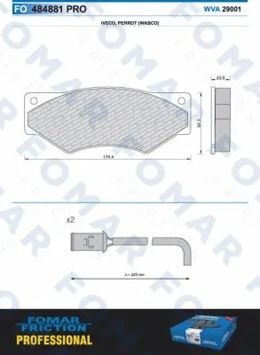 Brake Pad Set, disc brake (FO 484881)