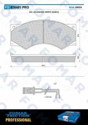 Brake Pad Set, disc brake (FO 674481)