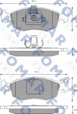 Brake Pad Set, disc brake (FO 688381)