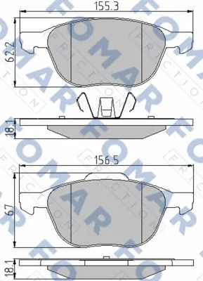 Brake Pad Set, disc brake (FO 914581)
