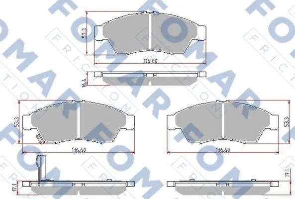 Brake Pad Set, disc brake (FO 923881)