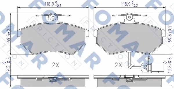 Brake Pad Set, disc brake (FO 689281)