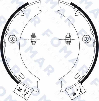 Brake Shoe Set (FO 9022)