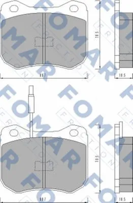 Brake Pad Set, disc brake (FO 426281)