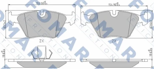 Brake Pad Set, disc brake (FO 237681)