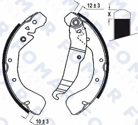 Brake Shoe Set (FO 0672)