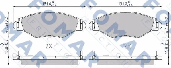 Brake Pad Set, disc brake (FO 906881)