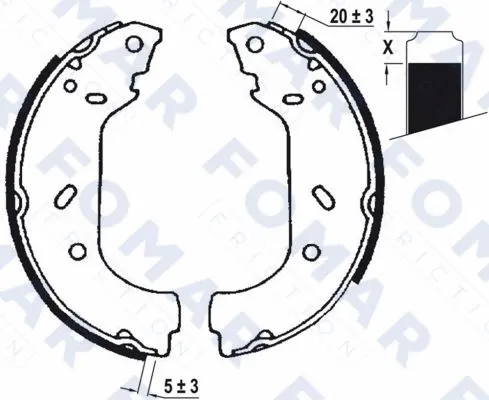 Brake Shoe Set (FO 0600)