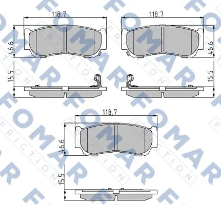 Brake Pad Set, disc brake (FO 872981)
