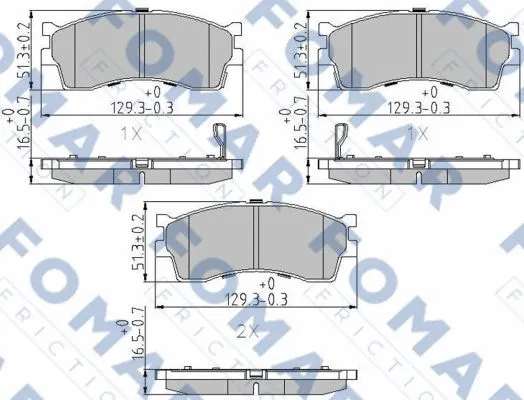 Brake Pad Set, disc brake (FO 907081)
