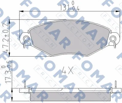 Brake Pad Set, disc brake (FO 688181)