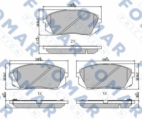 Brake Pad Set, disc brake (FO 241981)