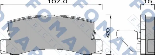 Brake Pad Set, disc brake (FO 428881)