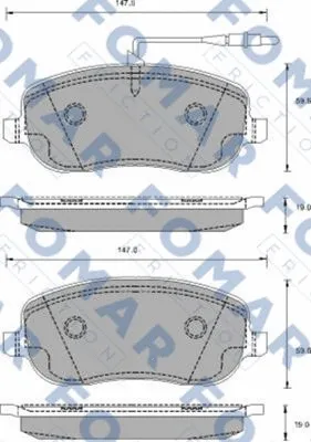 Brake Pad Set, disc brake (FO 912881)