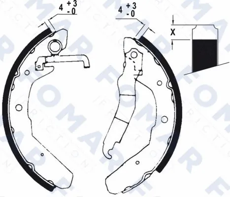 Brake Shoe Set (FO 0373)