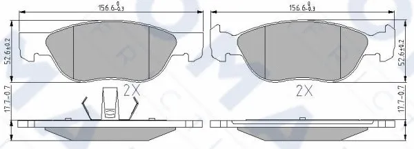 Brake Pad Set, disc brake (FO 632281)