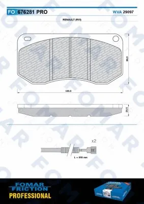Brake Pad Set, disc brake (FO 676281)