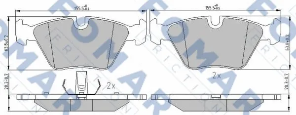 Brake Pad Set, disc brake (FO 927381)