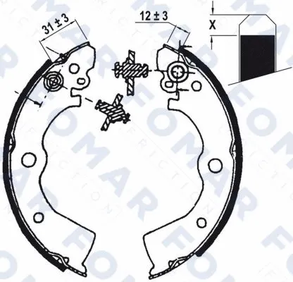 Brake Shoe Set (FO 0559)