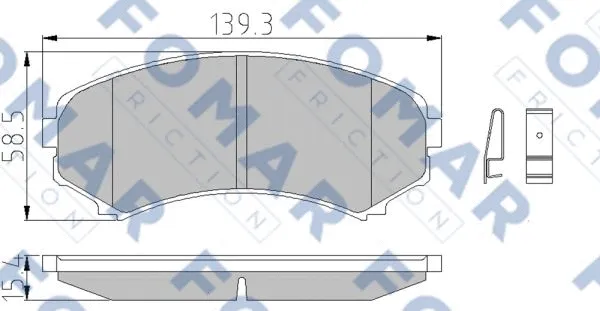 Brake Pad Set, disc brake (FO 663681)