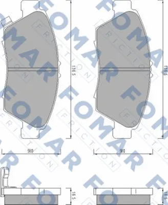 Brake Pad Set, disc brake (FO 453481)