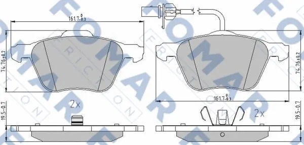Brake Pad Set, disc brake (FO 911381)