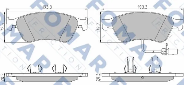 Brake Pad Set, disc brake (FO 858881)