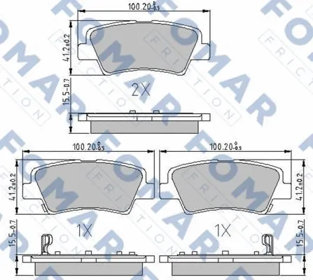 Brake Pad Set, disc brake (FO 207983)