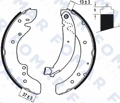 Brake Shoe Set (FO 0619)