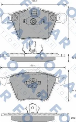 Brake Pad Set, disc brake (FO 698081)