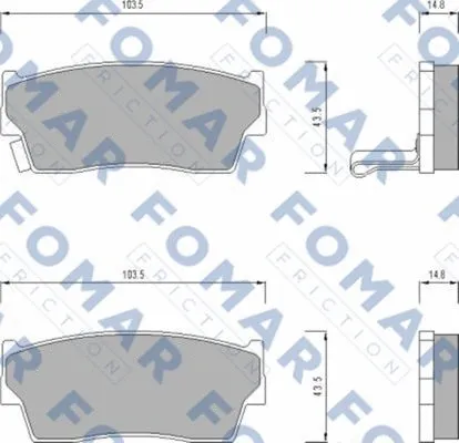 Brake Pad Set, disc brake (FO 623781)