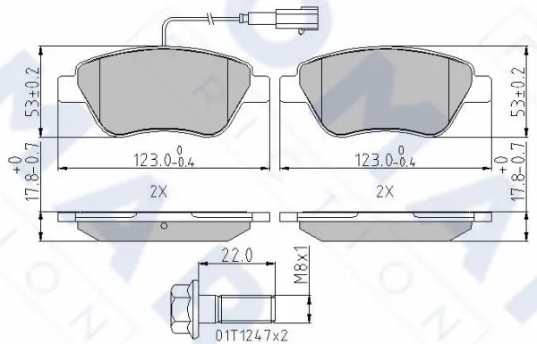 Brake Pad Set, disc brake (FO 217681)