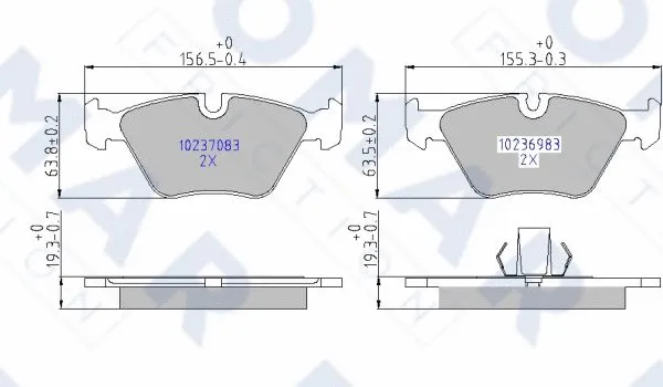 Brake Pad Set, disc brake (FO 636981)