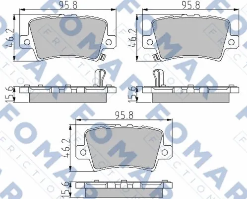 Brake Pad Set, disc brake (FO 932581)