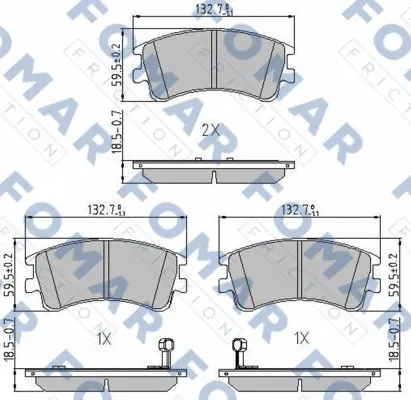 Brake Pad Set, disc brake (FO 924981)