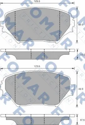 Brake Pad Set, disc brake (FO 905681)